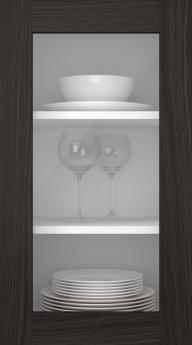 Oak door, M-Concept, WS21LA, Espresso (clear glass)