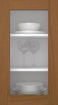 Oak door, M-Concept, WS21LA, Rustic (clear glass)