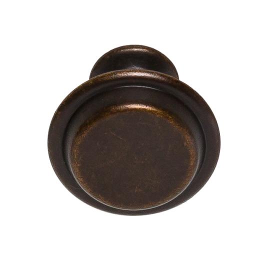 Knob, Land, antique brass