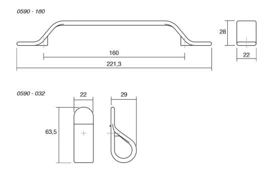 Handle Belt 160 mm, red volcano image 3