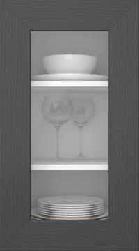 Pine door, Feeling, JPP45LA, Graphite Grey (clear glass)