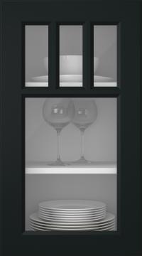 Painted door, Pigment, PM40KA, Black (clear glass)