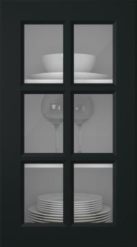 Painted door, Pigment, PM40RU, Black (clear glass)