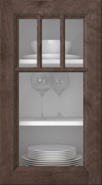 Birch door, Softline, PP23KA, Hazelnut (clear glass)