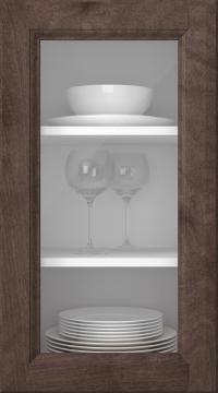 Birch door, Softline, PP23LA, Hazelnut (clear glass)