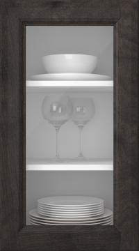Birch door, Softline, PP23LA, Espresso (clear glass)