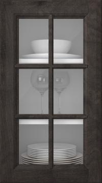 Birch door, Softline, PP23RU, Espresso (clear glass)