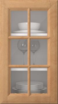 Birch door, Softline, PP23RU, Hazel (clear glass)