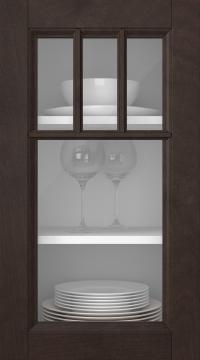 Birch door, Woody, PP25KA, Chestnut (clear glass)