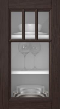 Oak door, Woody, PP25KA, Chestnut (clear glass)