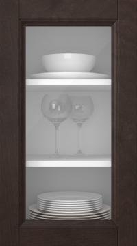 Birch door, Woody, PP25LA, Chestnut (clear glass)