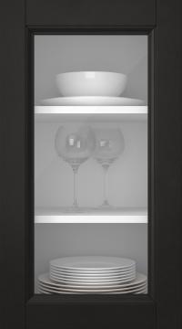Birch door, Woody, PP25LA, Black (clear glass)