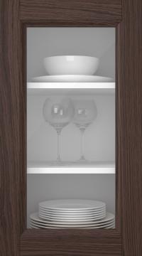 Oak door, Woody, PP25LA, Hazelnut (clear glass)