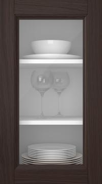 Oak door, Woody, PP25LA, Chestnut (clear glass)