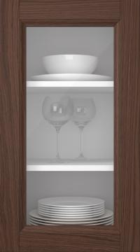 Oak door, Natural, PP54LA, Pecan (clear glass)