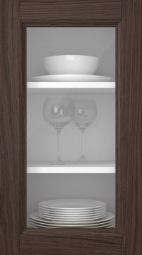 Oak door, Natural, PP54LA, Pecan (clear glass)