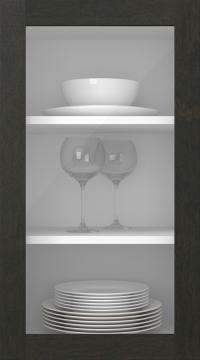 Birch door, Frame, PP60LA, Dark chocolate (clear glass)