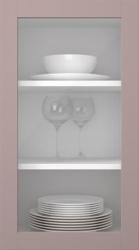 Birch door, Frame, PP60LA, Mallow (clear glass)