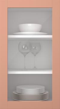 Birch door, Frame, PP60LA, Peach (clear glass)