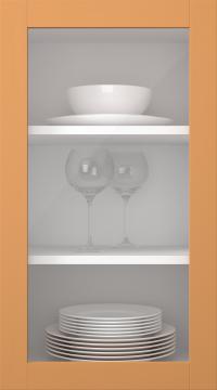 Birch door, Frame, PP60LA, Saffron (clear glass)