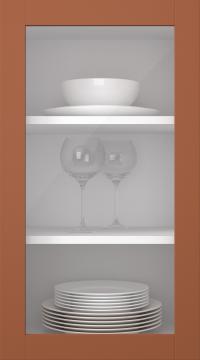 Birch door, Frame, PP60LA, Chili (clear glass)