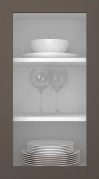 Birch door, Frame, PP60LA, Cacao (clear glass)