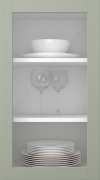 Birch door, Frame, PP60LA, Olive (clear glass)