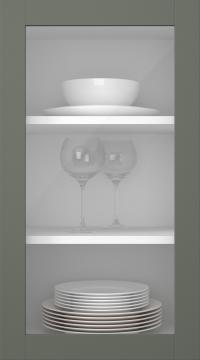 Birch door, Frame, PP60LA, Asparagus (clear glass)