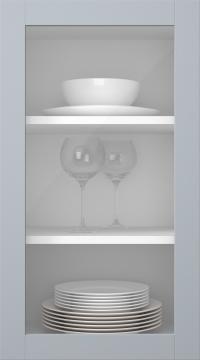 Birch door, Frame, PP60LA, Pewter (clear glass)