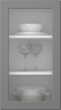 Painted door, Round, SM60LA, Dust Grey (clear glass)
