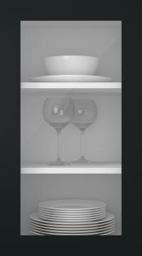 Painted door, Preesens, TM10LA, Black (clear glass)