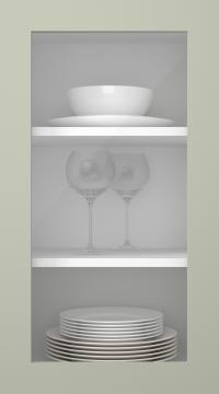 Painted door, Style, TM40LA, Sage (clear glass)