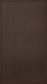 Oak door, Rim, TP12P, Dark brown