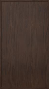 Oak door, Rim, TP12P, Dark brown