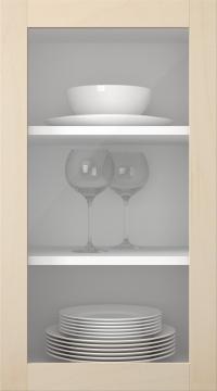 Birch door, Elegant, TP60LA, Lacquered (clear glass)