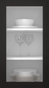 Birch door, Format, TP68LA, Black (clear glass)