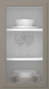 Birch door, Format, TP68LA, Stone Grey (clear glass)