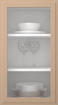 Birch door, Format, TP68LA, Cinnamon (clear glass)