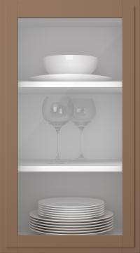 Birch door, Format, TP68LA, Chocolate (clear glass)