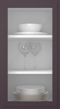 Birch door, Format, TP68LA, Aubergine (clear glass)