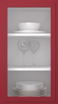Birch door, Format, TP68LA, Cranberry (clear glass)