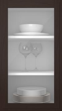 Birch door, Format, TP68LA, Dark brown (clear glass)
