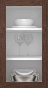Oak door, Format, TP68LA, Pecan (clear glass)