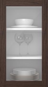 Oak door, Format, TP68LA, Pecan (clear glass)