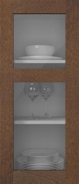 Birch door, M-Concept, WS21KPOLA2, Dark brown (clear glass)