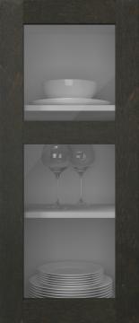 Birch door, M-Concept, WS21KPOLA2,Dark chocolate (clear glass)