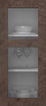 Birch door, M-Concept, WS21KPOLA2, Pecan (clear glass)