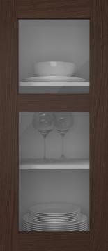 Oak door, M-Concept, WS21KPOLA2, Dark brown (clear glass)