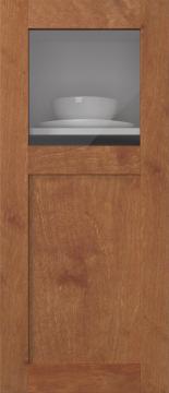 Birch door, M-Concept, WS21KPOLA, French walnut (clear glass)
