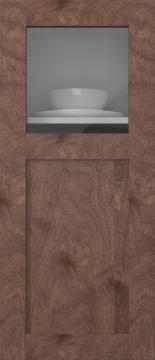 Birch door, M-Concept, WS21KPOLA, Pecan (clear glass)